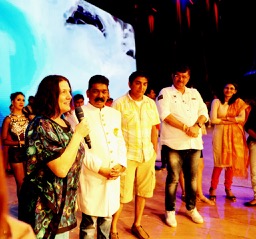 Speaking at Nitin Desai Studios